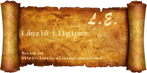 László Eligiusz névjegykártya